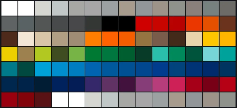I colori della pellicola 3M Scotchcal serie 100 in mosaico