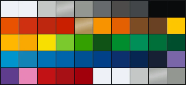 I colori della pellicola 3M Scotchcal serie 50 in mosaico