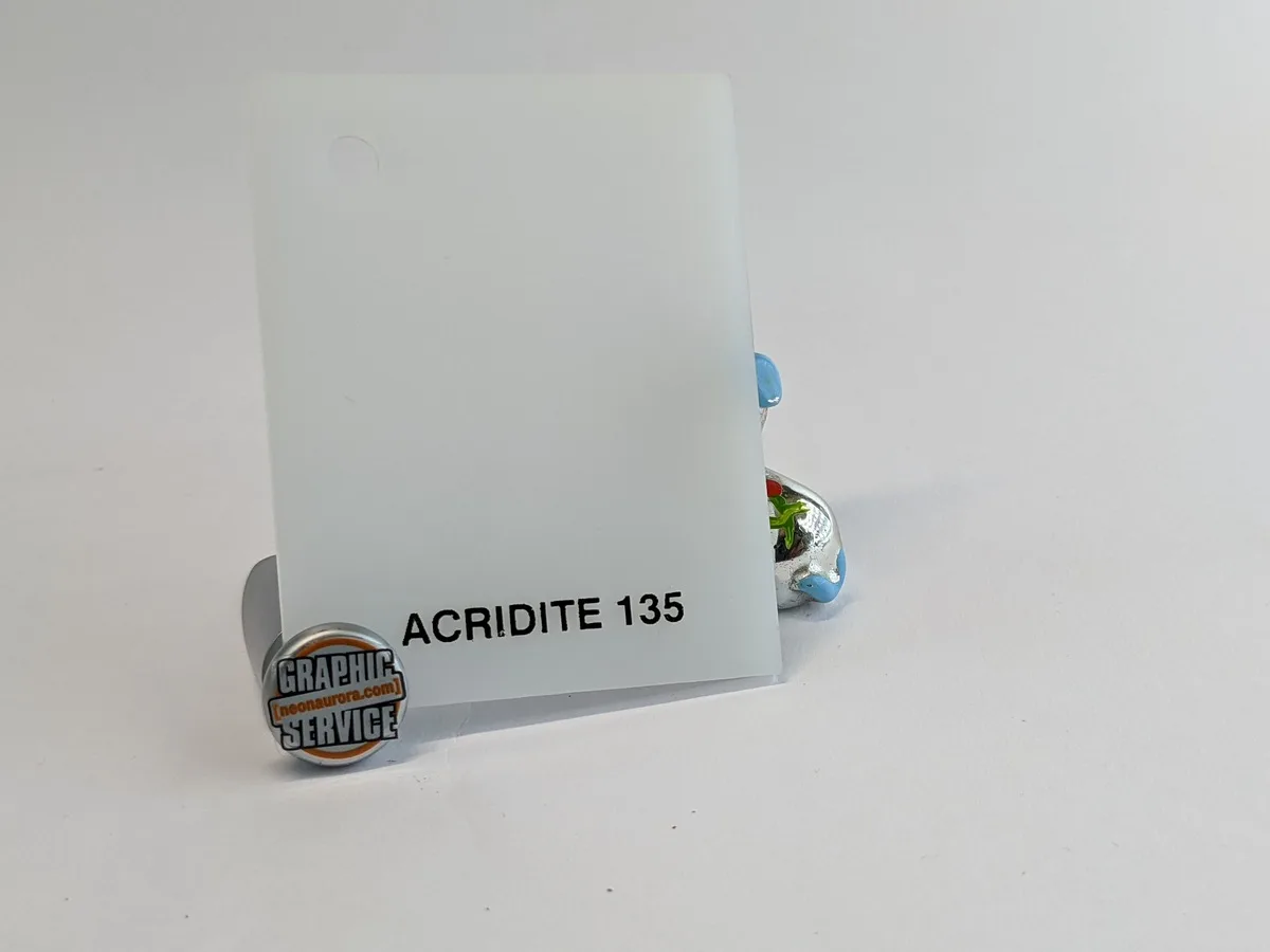 Lastra in PMMA colato Acridite 135, bianco opalino traslucido
