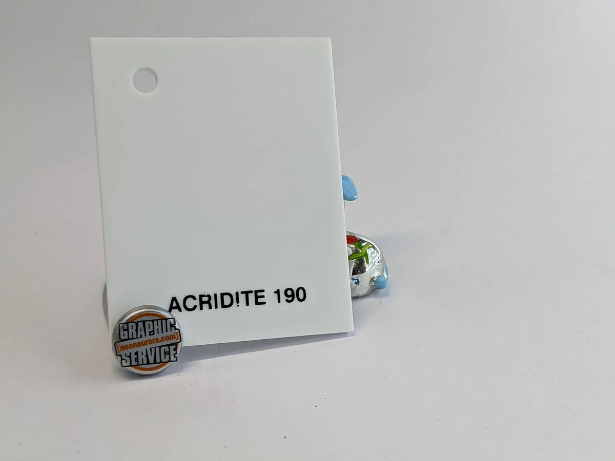 Lastra in PMMA colato Acridite 190, bianco opalino