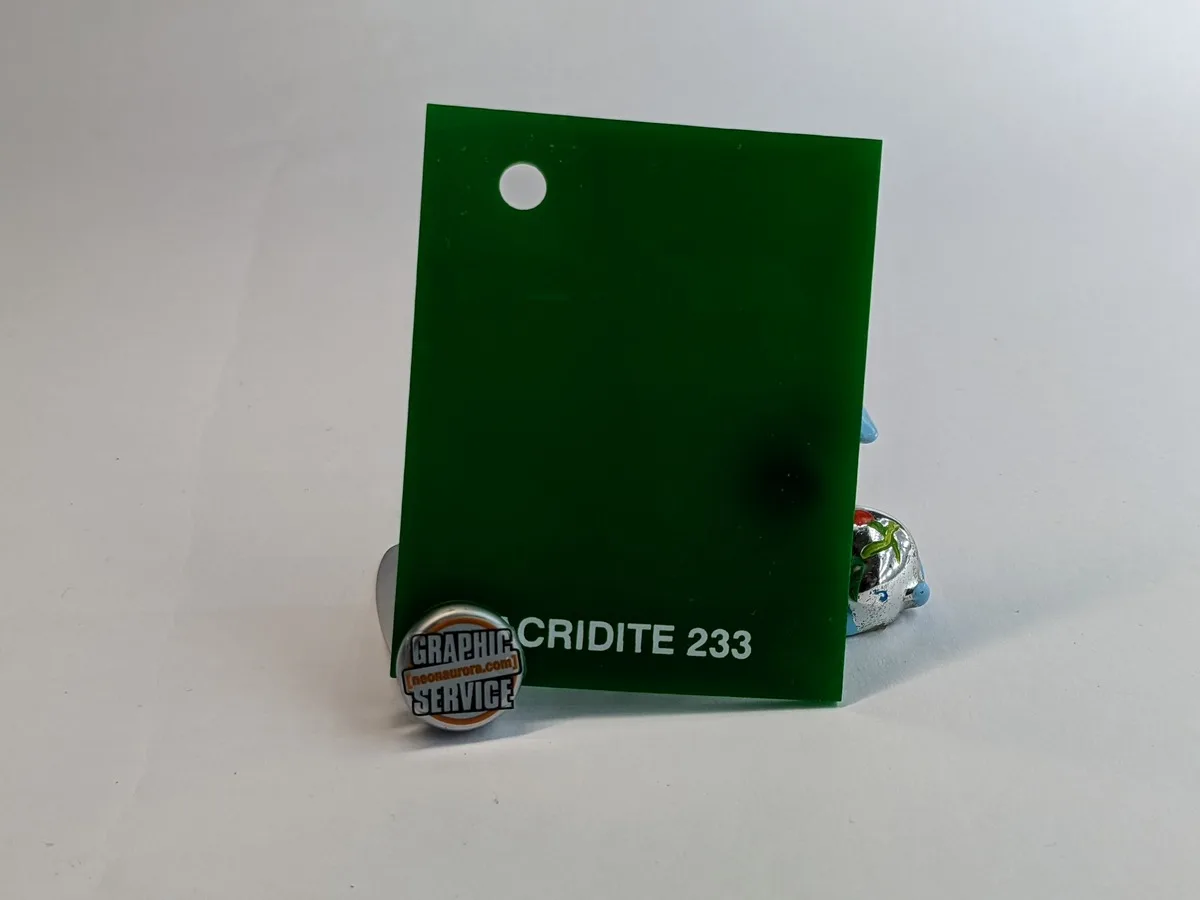 Lastra in PMMA colato Acridite 233, verde abete scuro