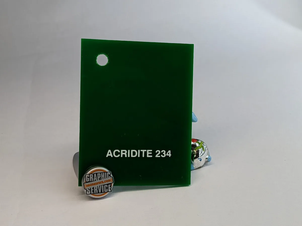 Lastra in PMMA colato Acridite 234, verde bosco scuro