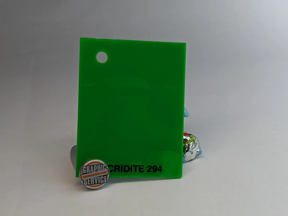 Lastra in PMMA colato Acridite 294, verde prato opaco