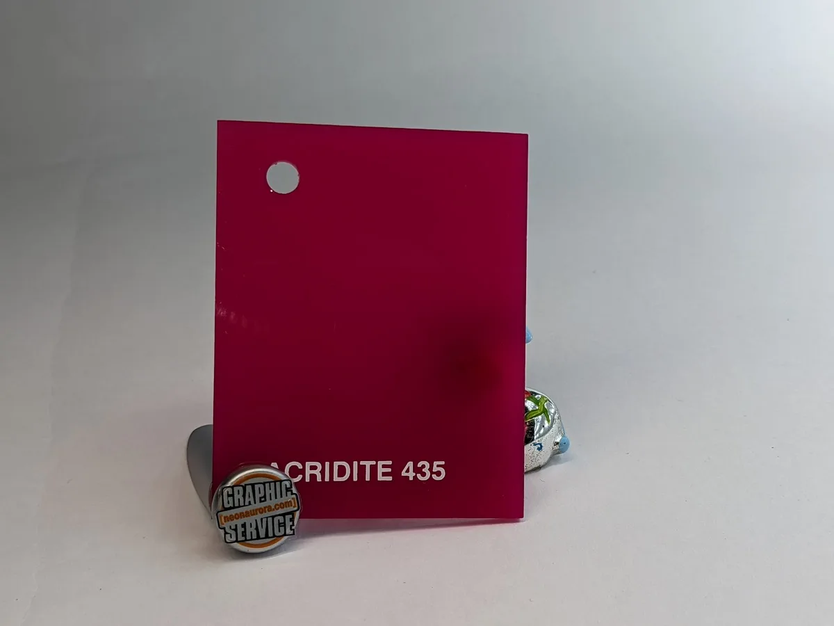 Lastra in PMMA colato Acridite 435, magenta fucsia
