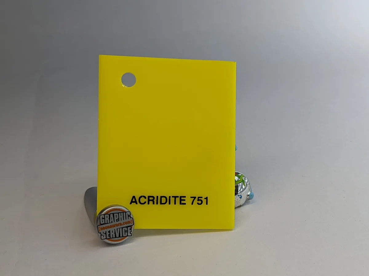 Lastra in PMMA colato Acridite 751, giallo limone opaco