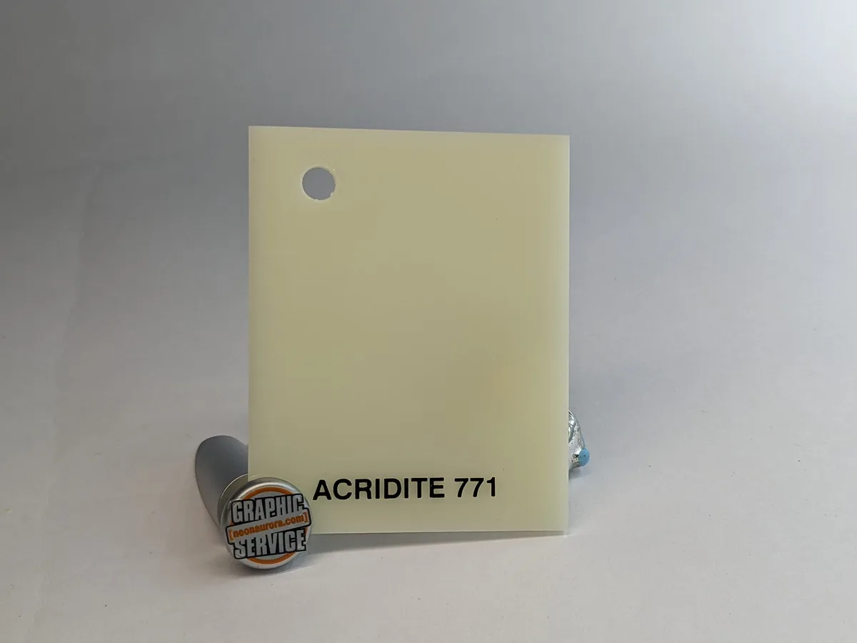 Lastra in PMMA colato Acridite 771, avorio opalino