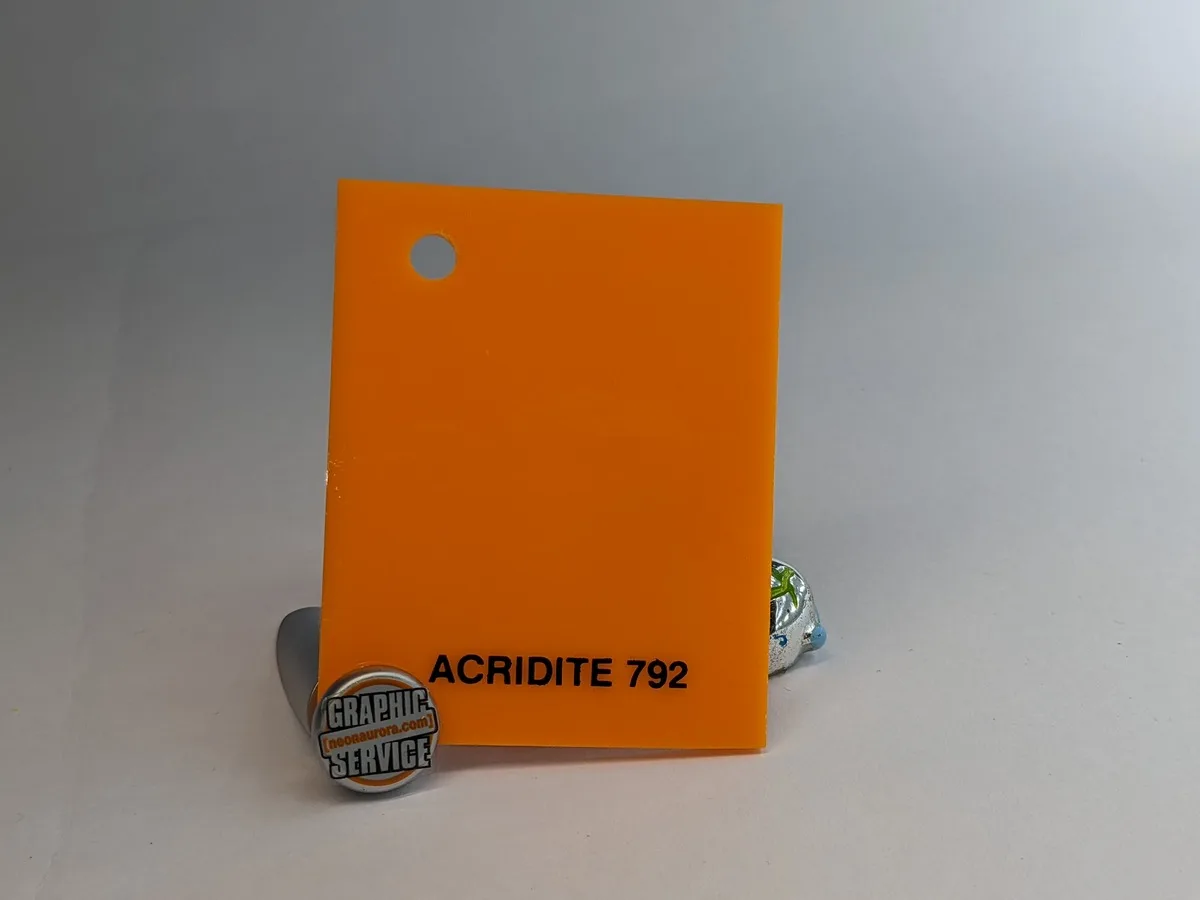 Lastra in PMMA colato Acridite 792, arancione opaco