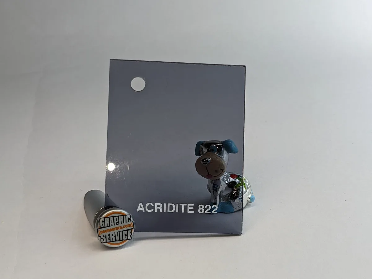 Lastra in PMMA colato Acridite 822, grigio fum&eacute; azzurrato