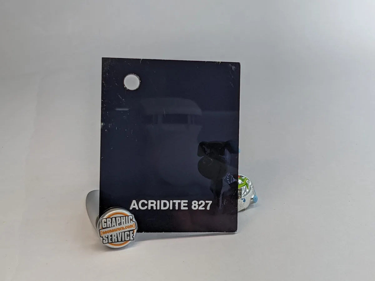 Lastra in PMMA colato Acridite 827, grigio antracite bluastro