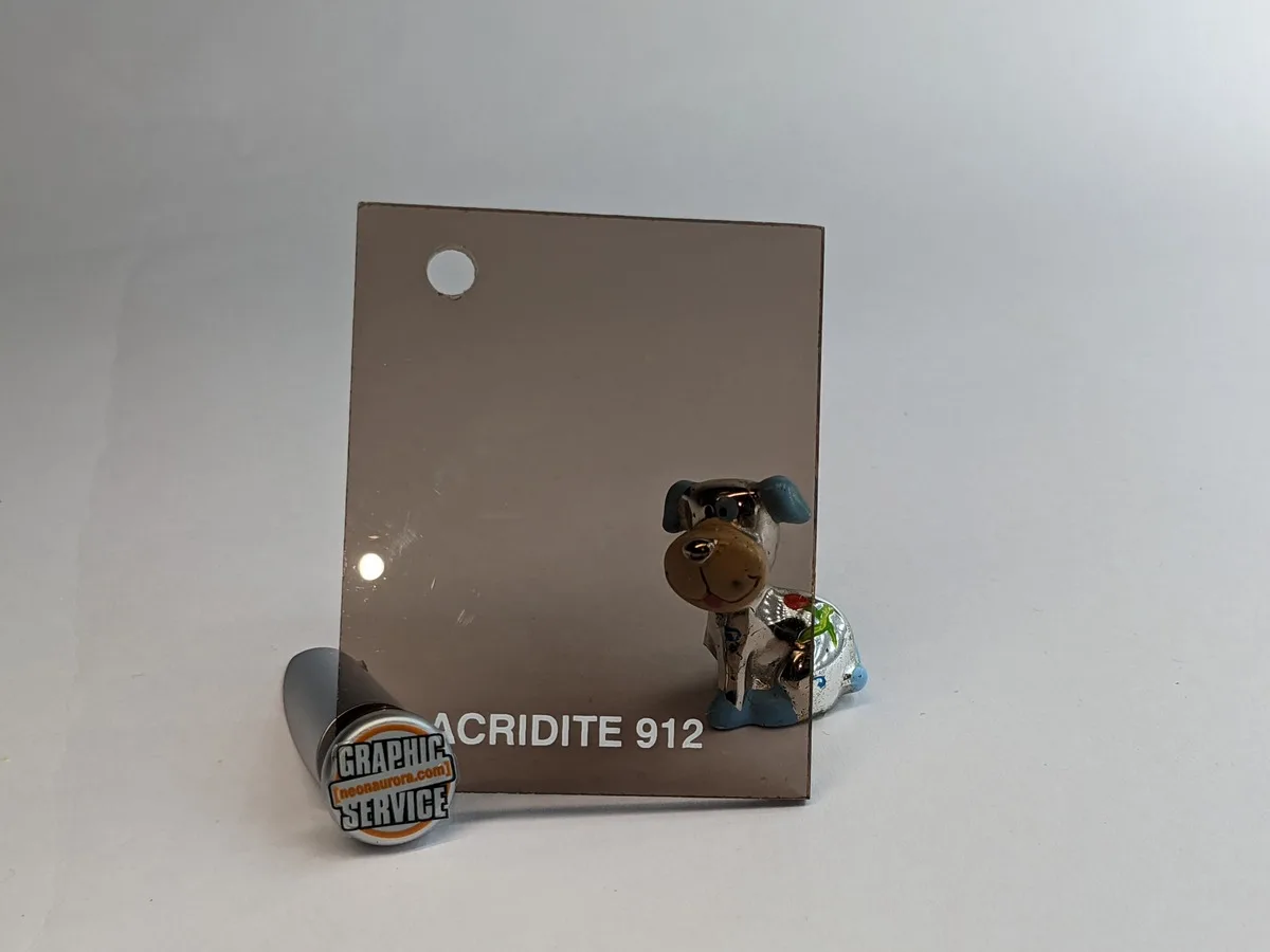 Lastra in PMMA colato Acridite 912, fum&eacute; bronzo chiaro