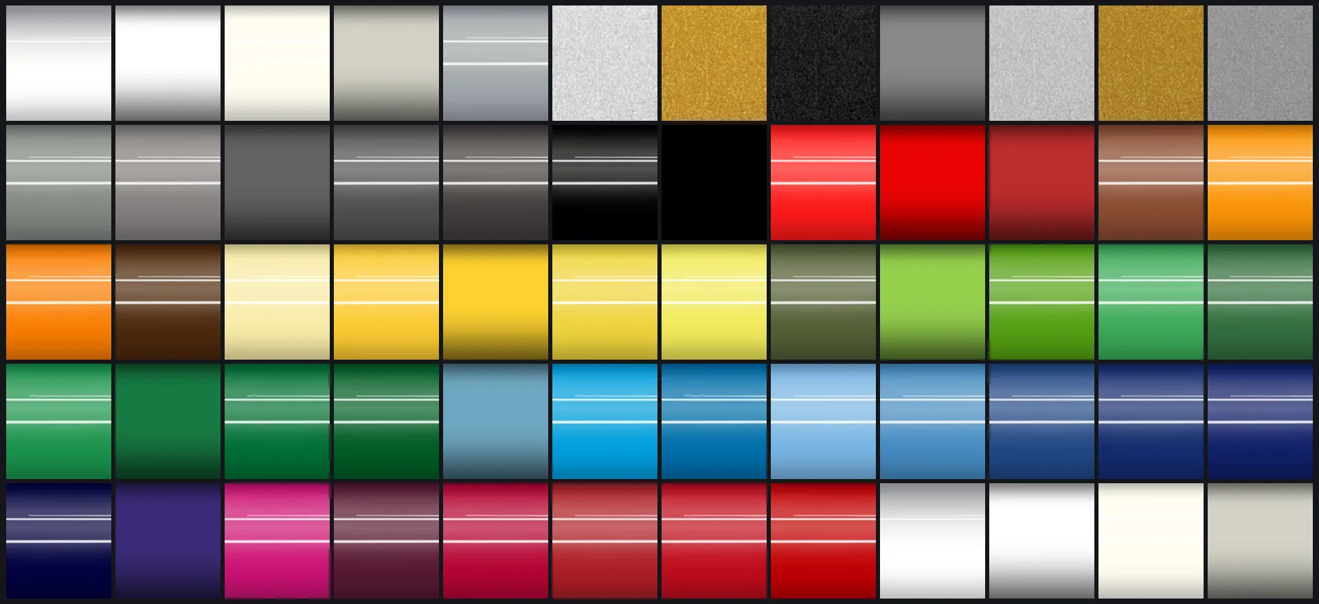 I colori della pellicola APA 610 in mosaico