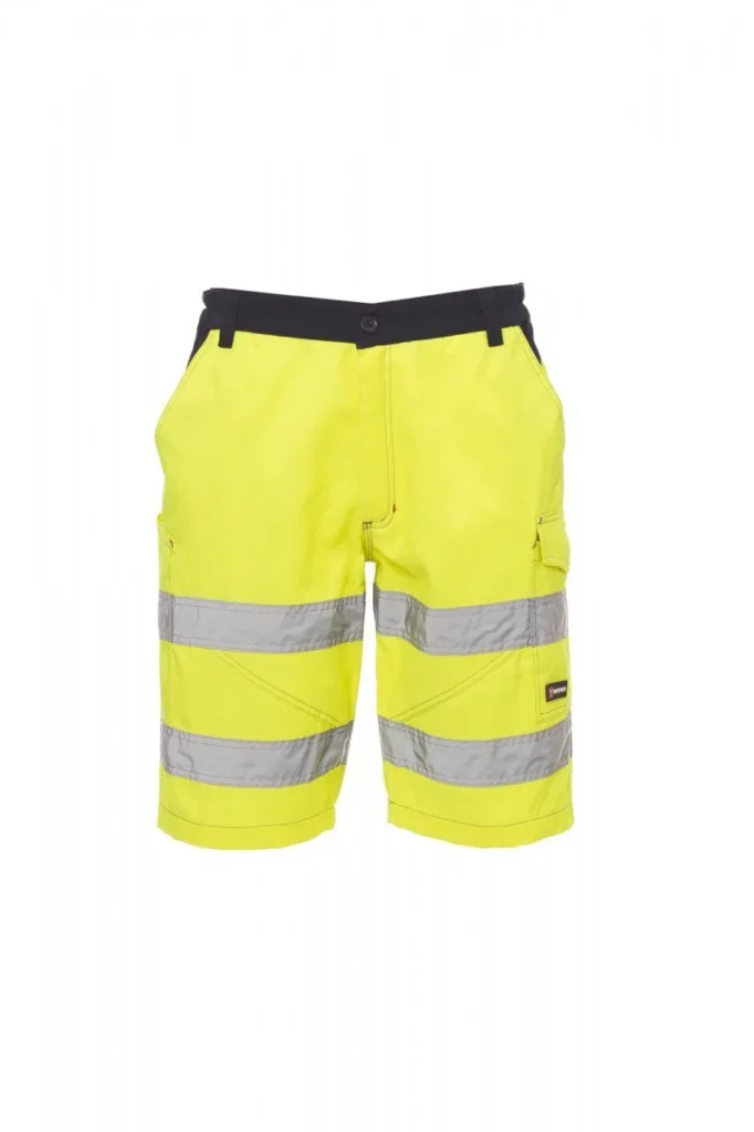 Bermuda CRAFT, colore Giallo Fluo/Blu Navy