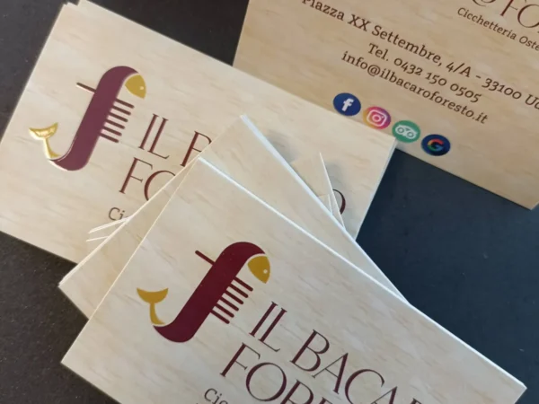 I biglietti da visita del Bacaro Foresto &mdash; Udine