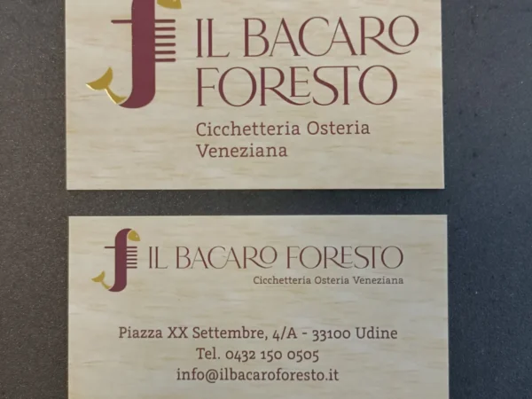 I biglietti da visita del Bacaro Foresto &mdash; Udine