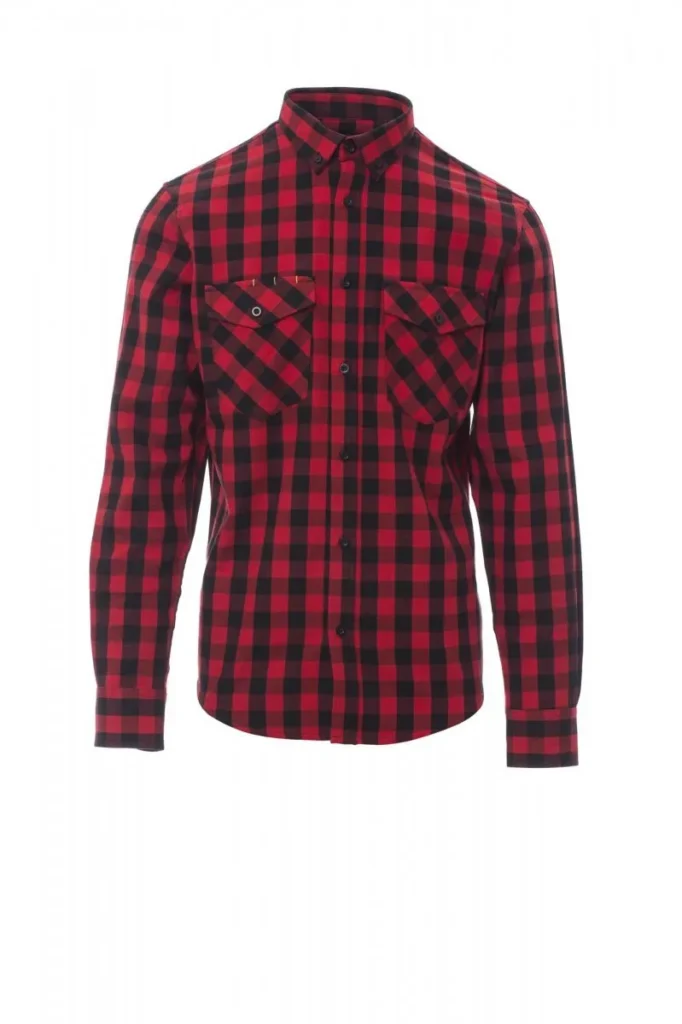 Camicia LABRADOR, colore Rosso/Nero A Quadri