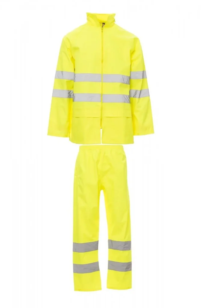 Capo antipioggia HI-VI RAINSET, colore Giallo Fluo