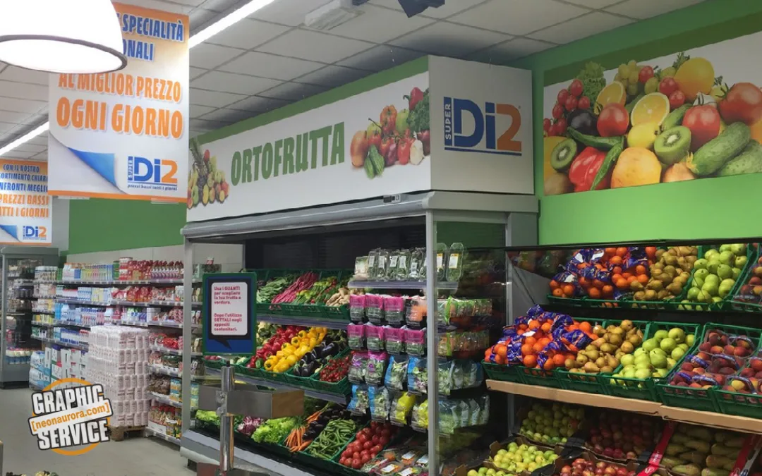 Segnaletica dei reparti per un supermercato &mdash; Udine