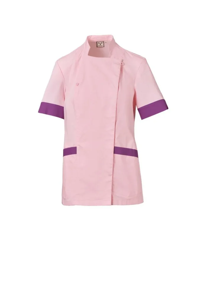 Casacca da estetista AMBER MESH LADY, colore Rosa Shadow/Summer Violet