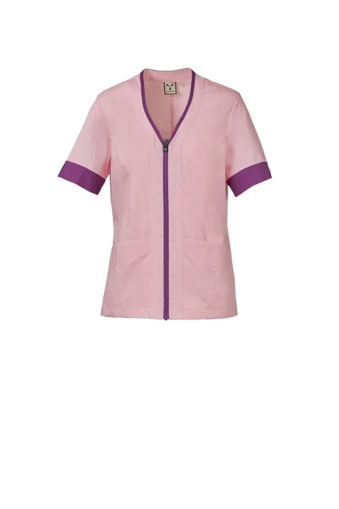 Casacca da estetista GIADA LADY, colore Rosa Shadow/Summer Violet