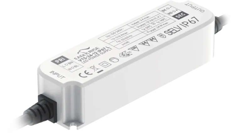 Alimentatore per LED Eaglerise della serie VTS, IP67 (nella foto il modello VTS-24-12), foto del produttore