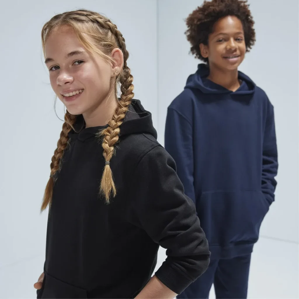 Felpa B&C ID.333 Hoodie /kids, colore Navy