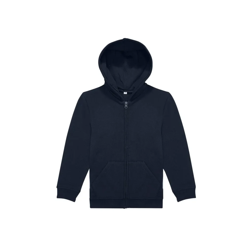Felpa B&C ID.334 Zip Hood /kids, colore Navy