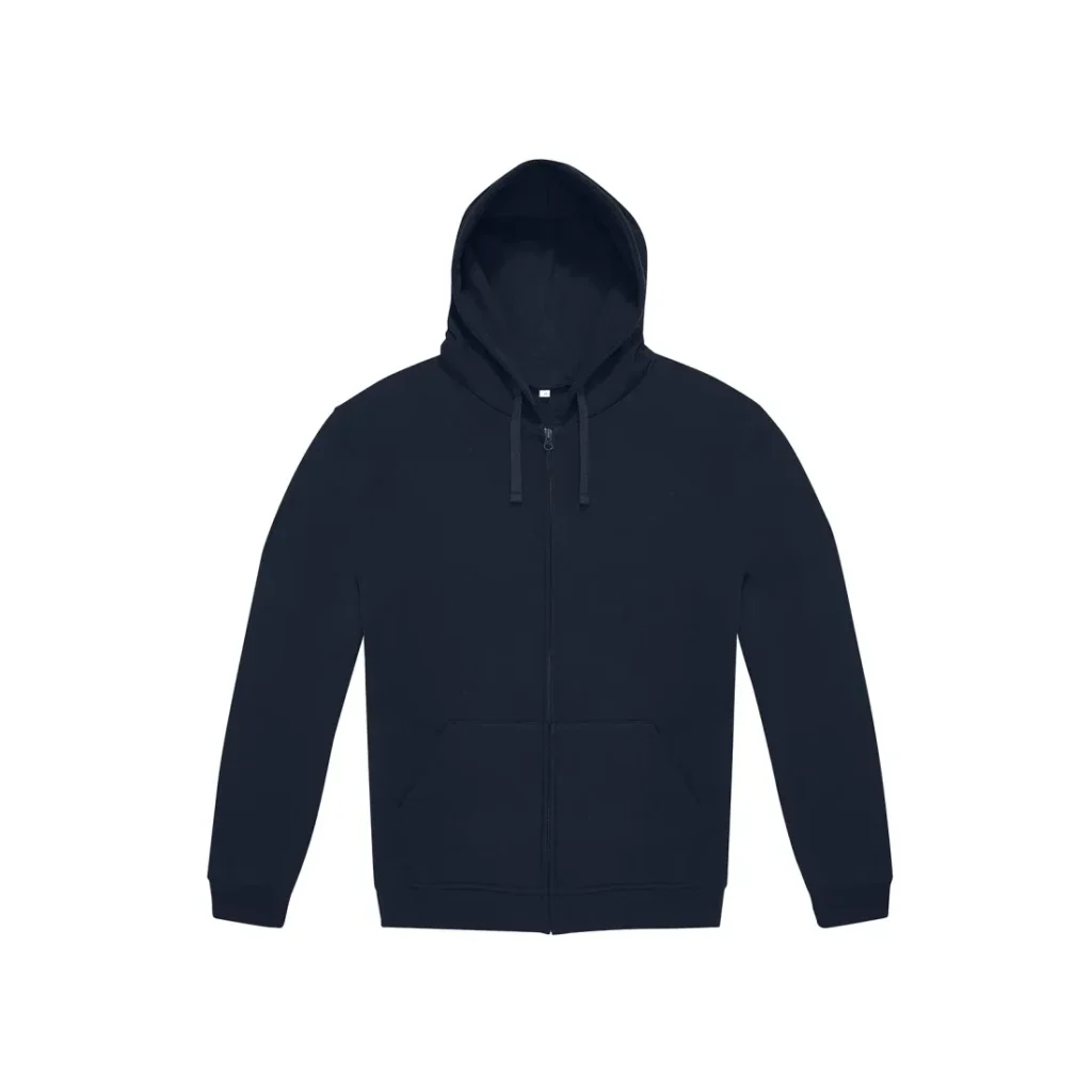 Felpa B&C ID.334 Zip Hood, colore Navy