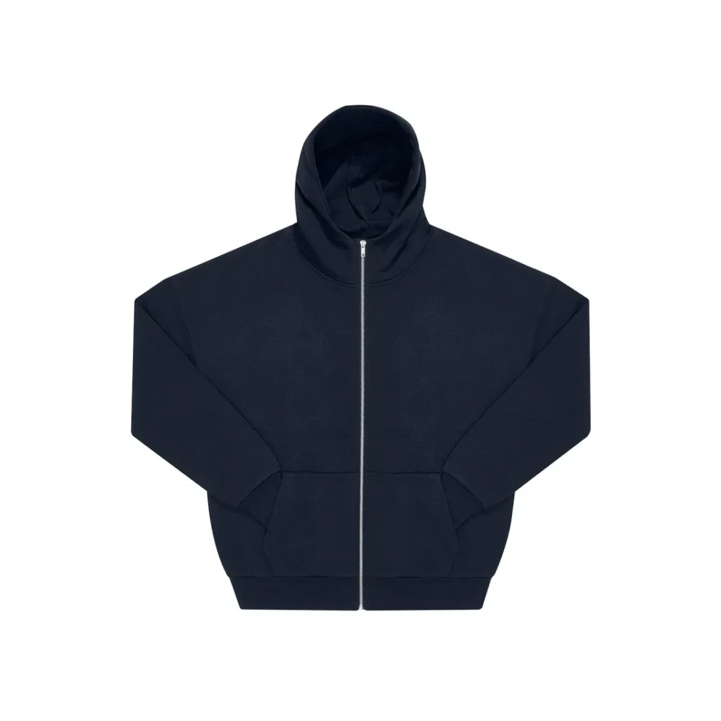 Felpa B&C Influence Zip Hood, colore Navy