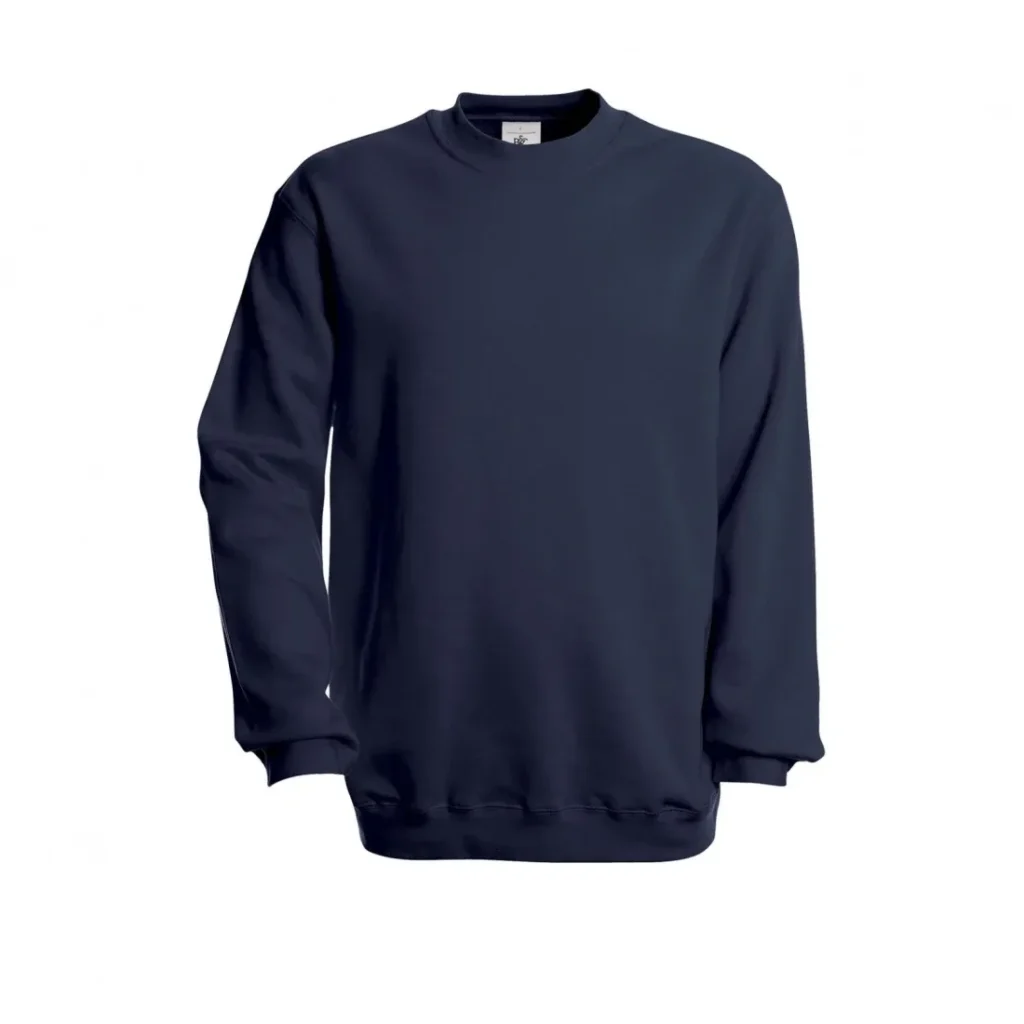 Felpa B&C Set In, colore Navy