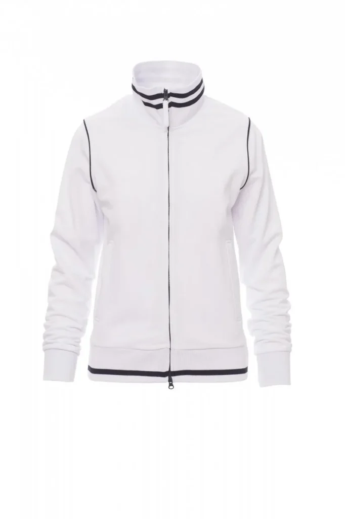 Felpa DERBY LADY, colore Bianco/Blu Navy