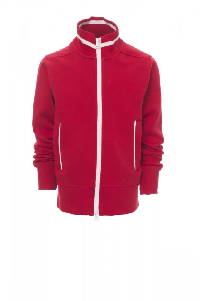 Felpa JUNIOR+, colore Rosso/Bianco