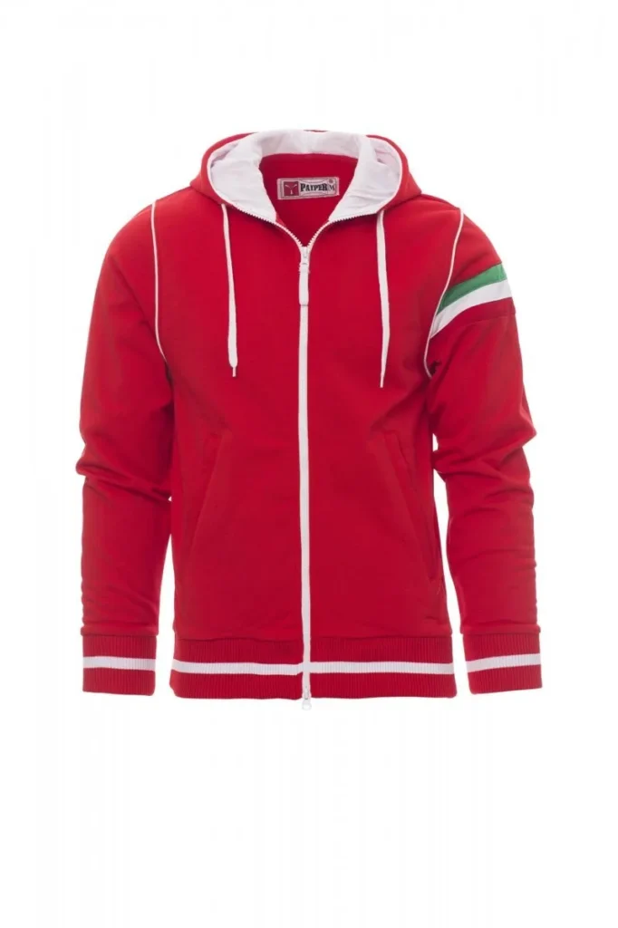 Felpa NEVADA, colore Rosso/Bianco