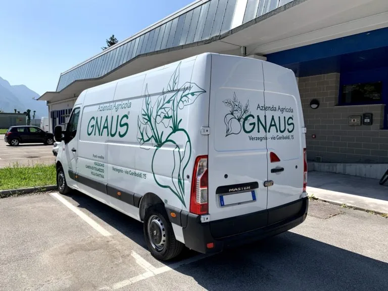 furgone personalizzato con adesivi