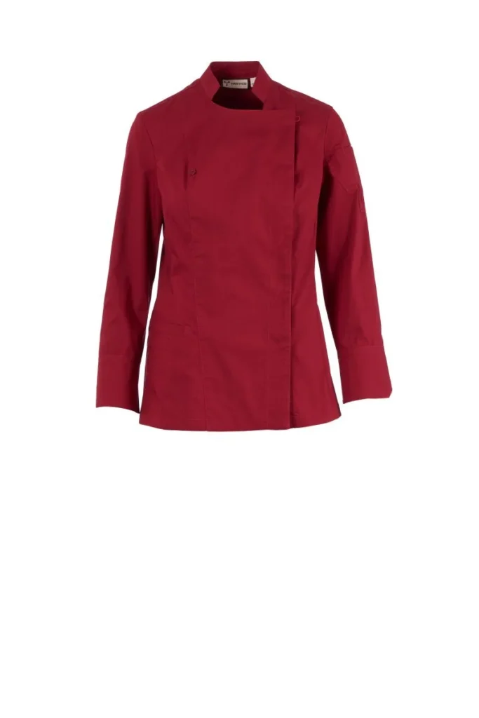 Giacca da cuoco STARRED MESH LADY, colore Bordeaux
