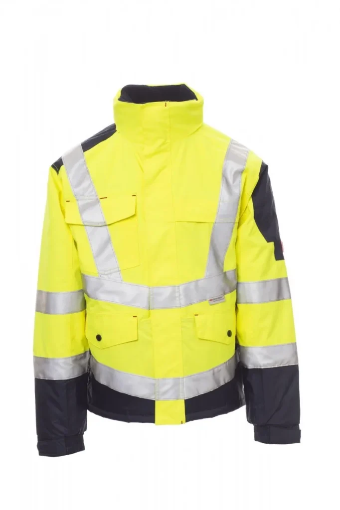 Giacca FREEWAY, colore Giallo Fluo/Blu Navy