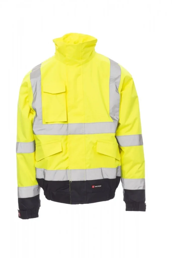 Giacca PADDOCK, colore Giallo Fluo/Blu Navy