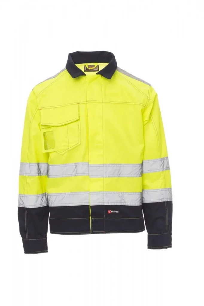 Giacca SAFE HI-VI, colore Giallo Fluo/Blu Navy