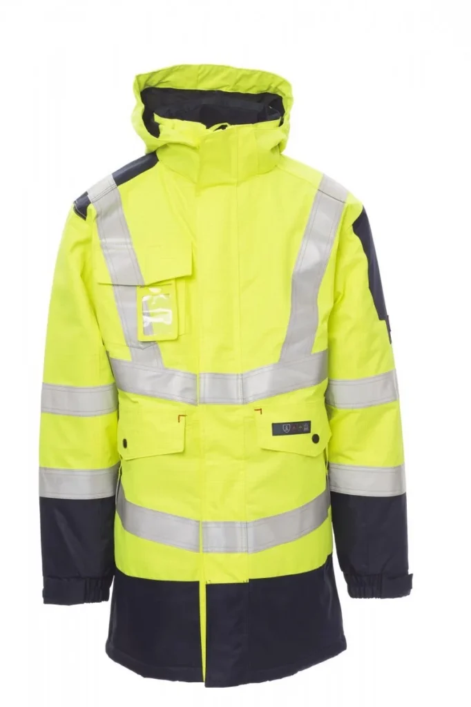 Giacca SHIELD, colore Giallo Fluo/Blu Navy