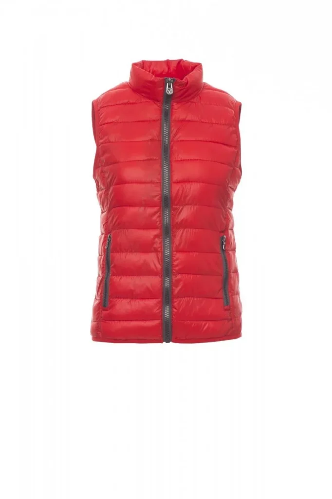 Gilet CASUAL LADY, colore Rosso/Grigio