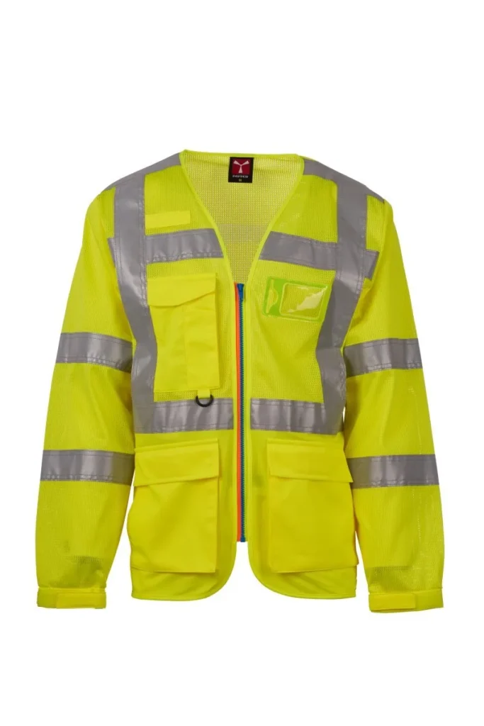 Gilet LONG EXO MESH, colore Giallo Fluo
