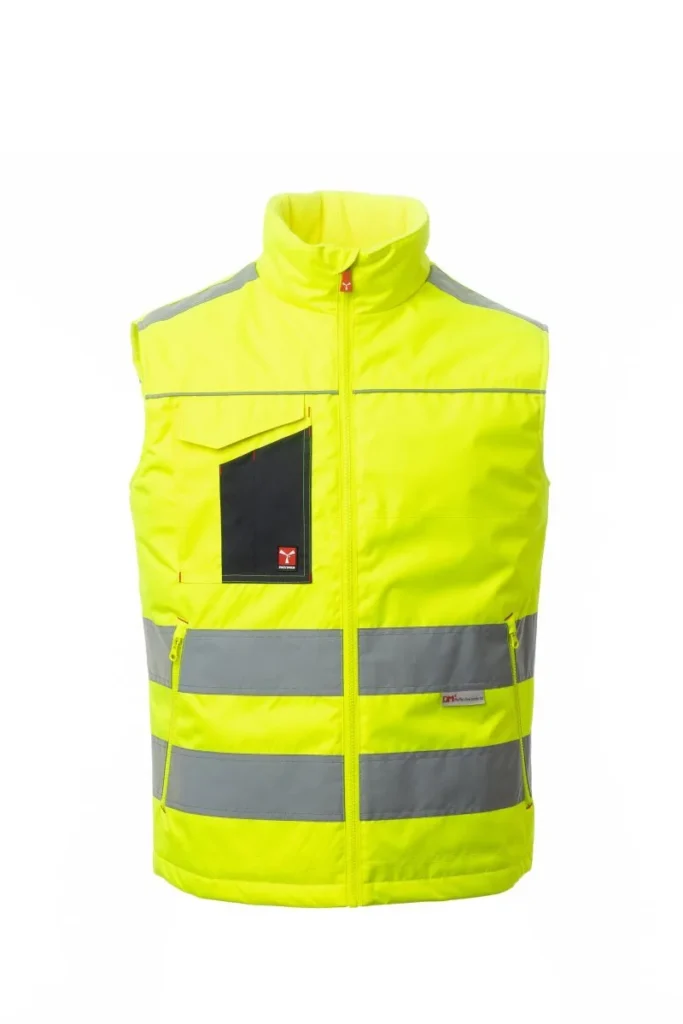 Gilet TASK, colore Giallo Fluo/Blu Navy