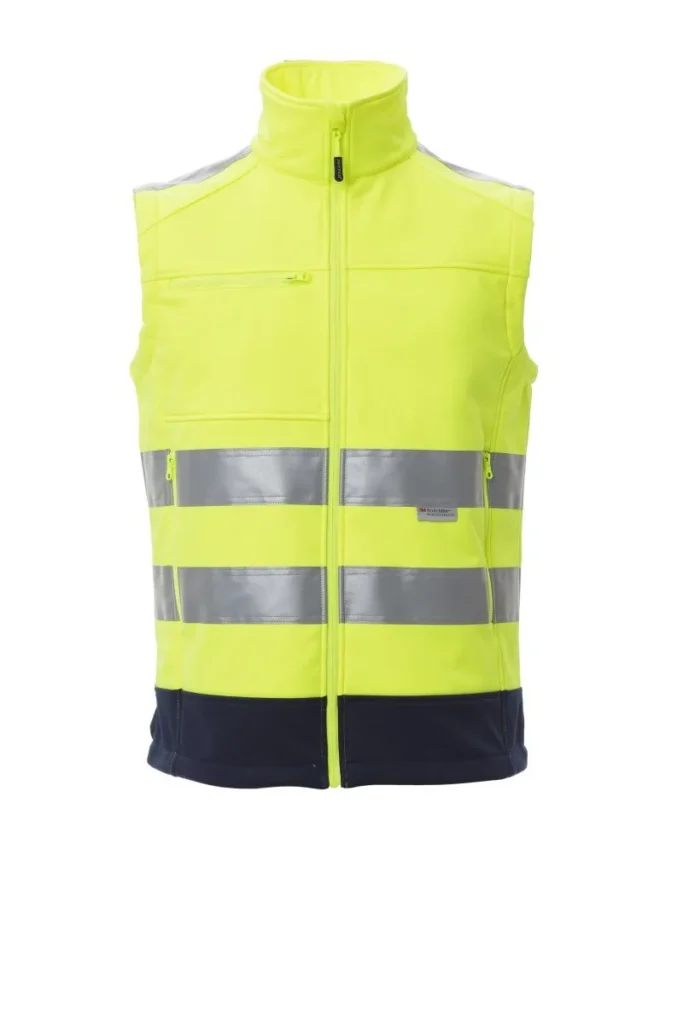Gilet TRAFFIC, colore Giallo Fluo/Blu Navy