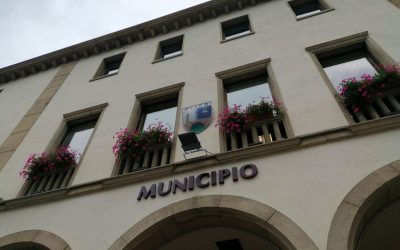 Insegna Municipio a lettere singole Corten