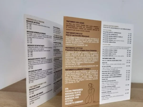 Il listino della SPA Terra Mater &mdash; Arta Terme