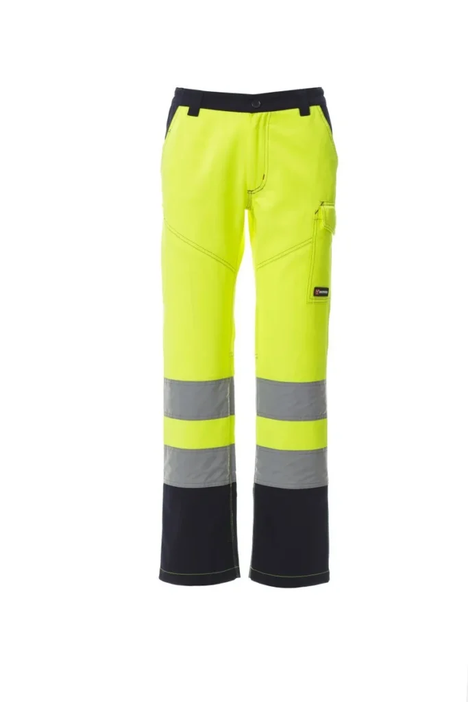 Pantalone da lavoro CHARTER LADY, colore Giallo Fluo/Blu Navy