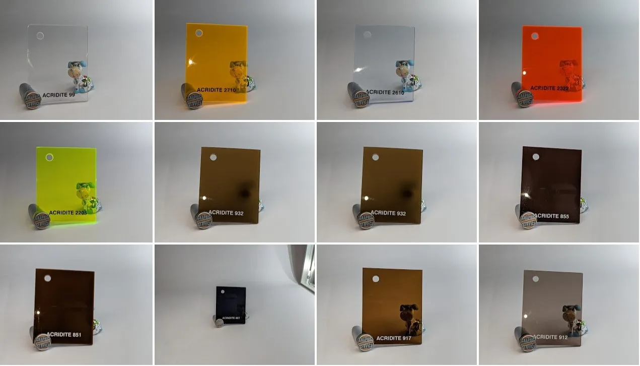 plex pmma colato acridite colorato