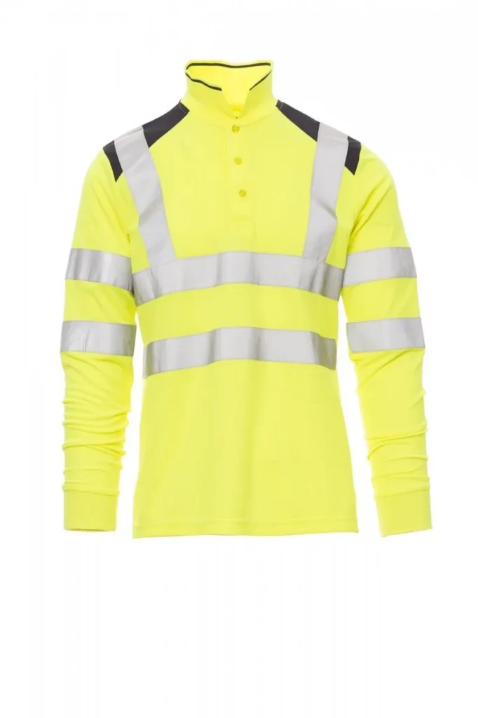 Polo GUARD+WINTER, colore Giallo Fluo/Blu Navy