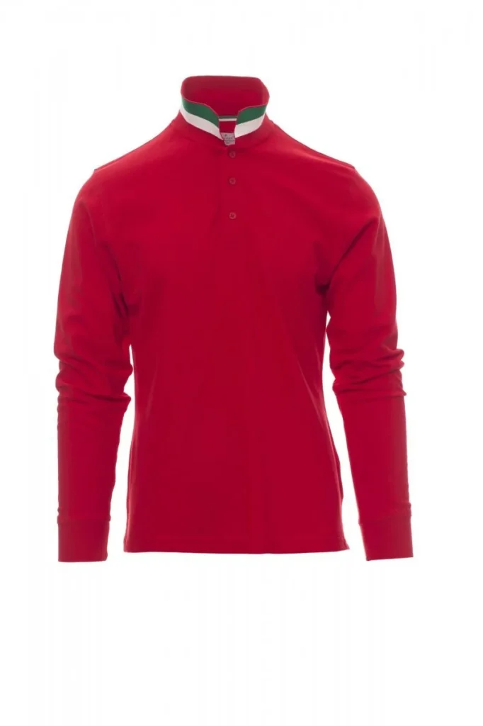 Polo LONG NATION, colore Rosso/Italia