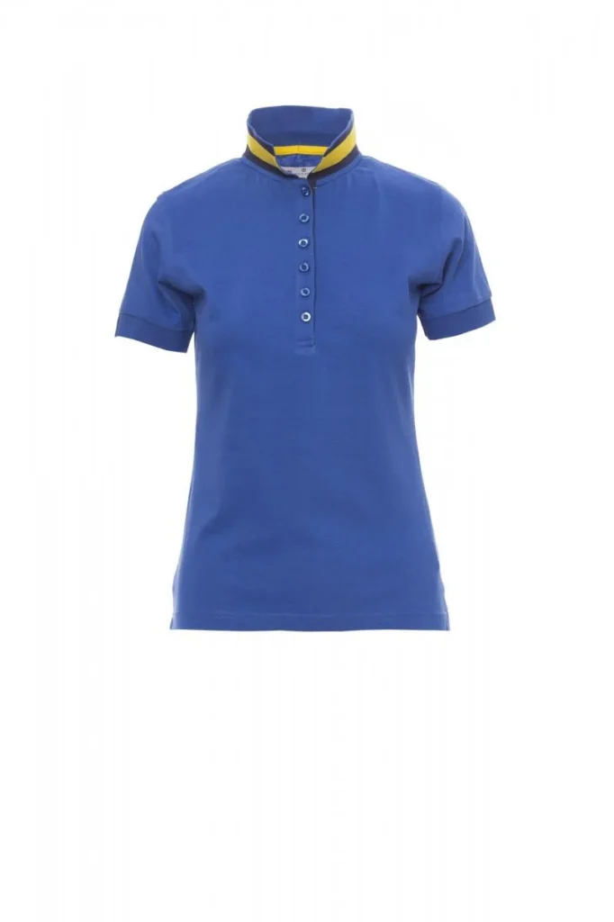 Polo MEMPHIS LADY, colore Blu Royal/Giallo-Blu Navy