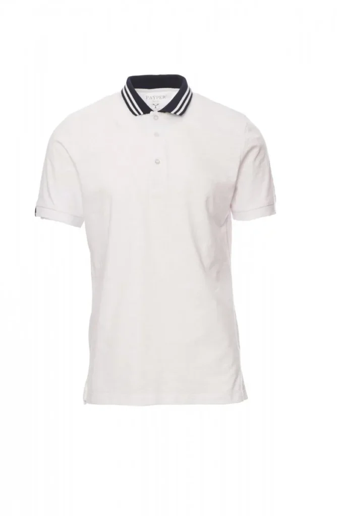 Polo NAUTIC, colore Bianco/Blu Navy-Bianco/Giallo Fluo